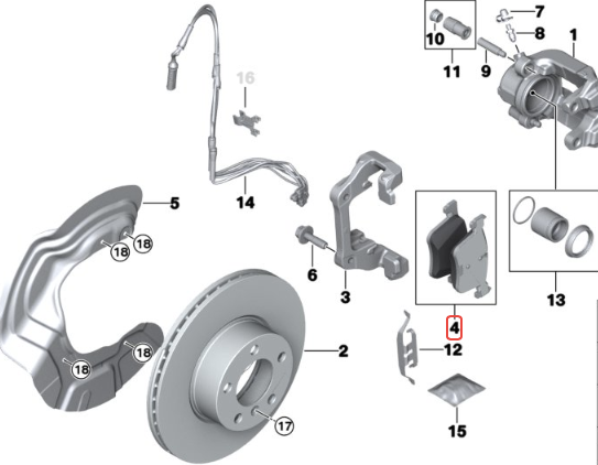 最旬トレンドパンツ BMW / フロント ブレーキパッド 左右セット (Semi Met) / 34116777772 / OPparts ｜ EURO  AUTO（ユーロオート） パーツ