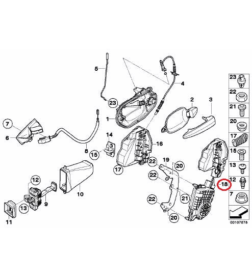 BMW E E / フロントドアロックアクチュエーター 右 右ハンドル