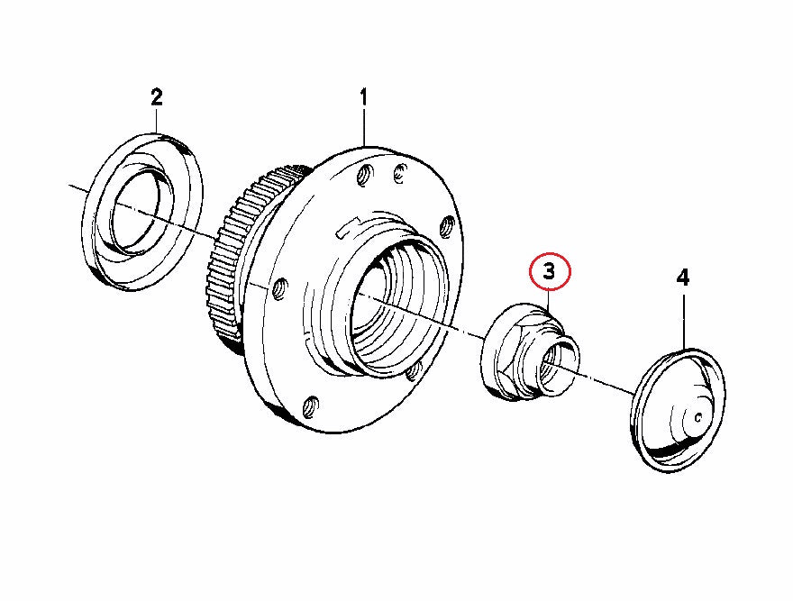 BMW (E36 E38 E46 E85) / フロントホイールハブナット / 31211128336 / BMW純正 ｜ EURO AUTO