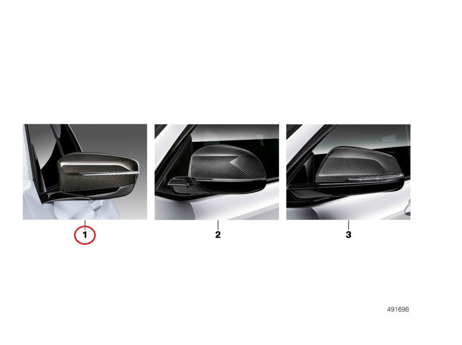 BMW (G20) / カーボンドアミラーカバー 右 左ハンドル車用 